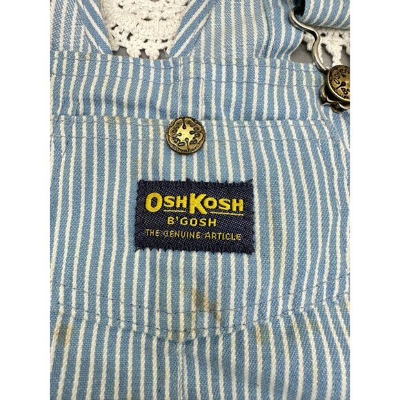 Vintage Oshkosh B'Gosh Hickory Vestbak Stripe Romper Jumper Baby Toddler - Picture 4 of 10